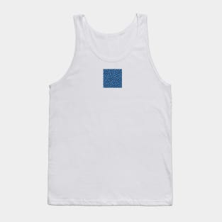 Abstract Classic Blue Dots Paint Art Tank Top